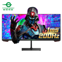 Titan Army 23.3" 2560X1080 Ultrawide 21:9/144Hz/200Hz Gaming Monitor(P23H2M) Adaptive Sync, 1ms MPRT, Flat Fast VA Panel, Ultra High CR 4400:1 Super Deep Blacks, WCG Color Gamut(CIE76) sRGB 126%, DCI-P3 88% Gen5.5 Firmware(with Magnifying