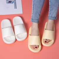 Hot Women Men Slippers Summer Beach Slides Bathroom Anti-Slip Slipper Soft Sole Sandals Fashion Flip-Flops Pleated EVA Flat Shoe House Slippers