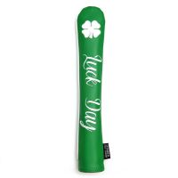 ☁▪ พรีเมี่ยมหนัง PU Four-leaf Clover เขียว Golf Alignment Stick Cover Case Holder