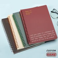 Custom Spiral Notebook For School Diary Write Campus Stationery Supplies Aesthetic Journal Pretty Weekly Planner Notes Binder Note Books Pads