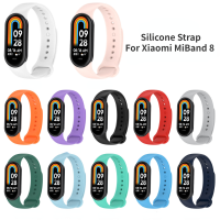 สายรัดซิลิโคนสำหรับ Xiaomi MiBand 8สมาร์ทดูวงอุปกรณ์กีฬาเปลี่ยนสร้อยข้อมือสำหรับ Mi วง8นุ่มสายรัดข้อมือ