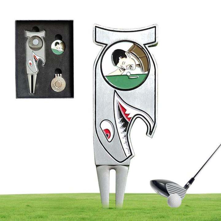 golf-divot-tool-funny-magnetic-ball-marker-with-hat-clip-stainless-steel-4-in-1-bottle-opener-golf-club-holder-for-men-women-typical