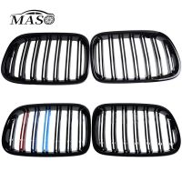 2pcs ABS Glossy Black Car Front Bumper Kidney Grille Dual Slat Grille for BMW X3 F25X4 F26 Pre-facelift 2010 2011 2012 2013