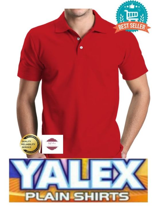 Yalex Plain Polo RED Shirt WITH COLLAR Yalex Red Label High Quality ...