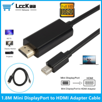 อะแดปเตอร์สายเคเบิลที่รองรับ Mini DP เป็น HDMI 1.8M DisplayPort เป็นสายเคเบิลที่รองรับ HDMI สำหรับโปรเจคเตอร์แล็ปท็อป Apple Mac Pro