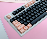 KeysLand PBT CSA Profile Keycaps คีย์บอร์ดเครื่องกล Double Shot สีดำสีชมพู XDA GMK Clone สำหรับสวิตช์ Cherry Mx ที่กำหนดเอง