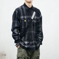 [Kin]New เสื้อเชิ้ตแขนยาวสไตล์เกาหลีมีสไตล์ Slim Plaid Shirt JZBD-SY1829449