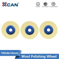 XCAN 4 Inch 100mm Wool Polishing Wheel Buffing Pads 3pcs Angle Grinder Wheel Felt Polishing Disc for Metal Marble Glass Ceramics