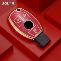 โครงเปลือกนอกเคส TPU แฟชั่น Kunci Remote Mobil Fob สำหรับ Mercedes Benz A C E S G Class GLA GLK W204 W463 W176 W251 AMG