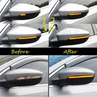 LED ปีกข้างสีเหลืองกระจกมองหลังสัญญาณไฟเลี้ยวแบบไดนามิกไฟสำหรับรถ Volkswagen VW Scirocco 2023new 2009 -2016แต่งรถ