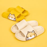 2022 Summer Women Cute Shiba Inu Cartoon Home Slipper Couple Beach Fashion Slide Men House Indoor Bathroom Anti-Slip Slippers