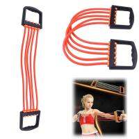 อาชีพความต้านทาน Chest Expander Strong Cable Band Puller การออกกำลังกายฟิตเนสสามารถถอดออกได้5 Latex Tube Spring Exerciser