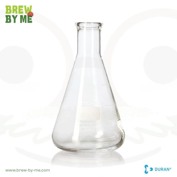 ขวดลูกชมพู่ (Erlenmeyer Flask) DURAN® บีกเกอร์ ผลิตจากเยอรมัน 2000ml