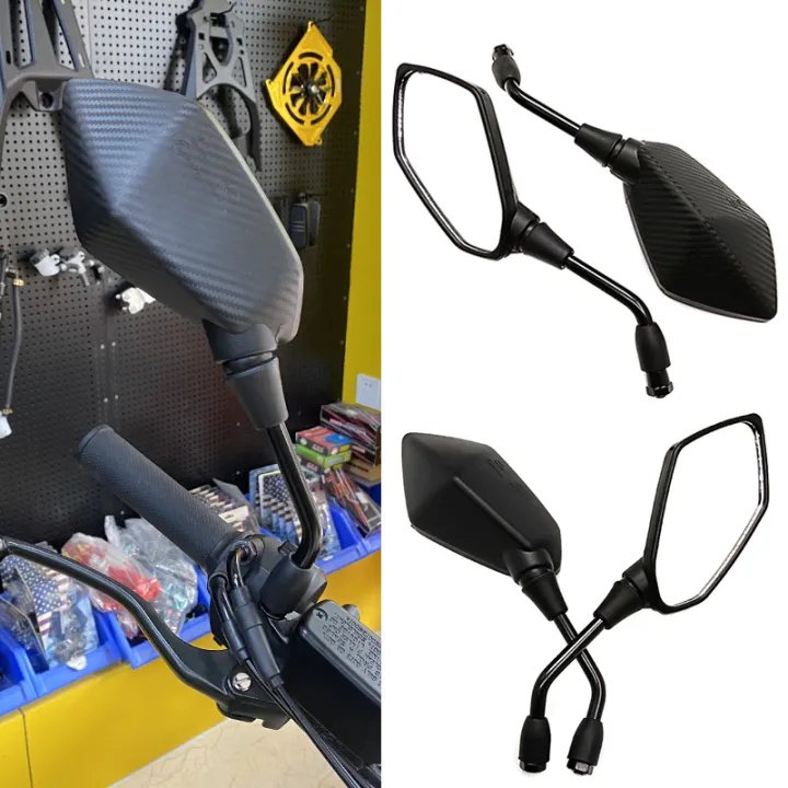 Motorcycle Mirror Side Convex Mirror 8mm 10mm Carbon Fiber Universial