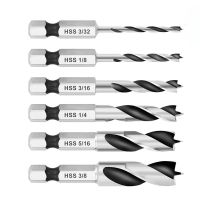 Krachtige 6Pcs HSS SAE d Point Stubby เจาะชุดบิต332 18 316 14 516 38สำหรับไม้14นิ้ว Quick Change Hex Shank