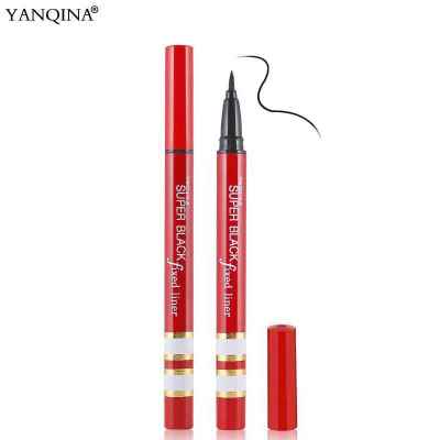 (ของแท้/พร้อมส่งกดเลย) Yanqina Super Black Fixed Liner (แท่งแดง) อายไลน์เนอร์แบบเมจิก หัวแปรงเรียวเล็กแหลม เขียนง่ายแม้มือใหม่