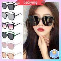 LIAOYING การป้องกัน UV400 แว่นตากันแดดทรงตาแมว สีดำสีดำ ขนาดใหญ่สุดไซต์ แว่นตากันแดดสำหรับผู้หญิง เรโทร ที่บังแดดสำหรับขับรถ สำหรับผู้หญิงและผู้ชาย