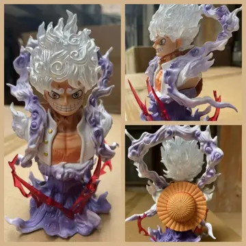 One Piece Luffy Gear 5 Anime Figure Bust Nika Joyboy Statue PVC