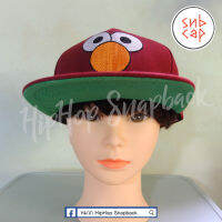 SNb-Cap หมวก Hip-Hop Snabback สีแดงลายการ์ตูน ELMO