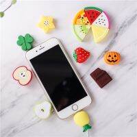 5pcs New Fruit Series Cable Protector for iphone 8 7 6 5 USB Data Line Protection Doll Animal Bite Accessory Cable Organizer