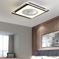 Nordic Ceiling Light with Fan and Remote Control for Bedroom 2700K-6000K Infinitely Color Adjustable 3 Wind Speeds Exhaust Fans