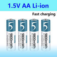 (ในสต็อก) daweikala ความจุสูง AA 1.5โวลต์แบตเตอรี่ Li-ion AA แบตเตอรี่แบบชาร์จไฟ9800mWh สำหรับเมาส์ควบคุมระยะไกลพัดลมขนาดเล็กของเล่นไฟฟ้า **