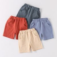 Summer Cotton Shorts For Boys Girls Fashion Kids Harem Baby Boy Short Pants Pure Color Pockets Kids Beach Short Sports Pants