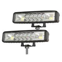 AutoAccessories 2 PCS Car 6 inch Dual-row Mixed Light Strip Lamp Floodlight &amp; Spotlight Work Light