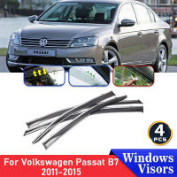 รถด้านข้างหน้าต่าง D Eflectors สำหรับโฟล์คสวาเกน VW P Assat B7 7 2015 2014 2013 2012 2011อัตโนมัติกระจกฝนคิ้วยามบังแดด