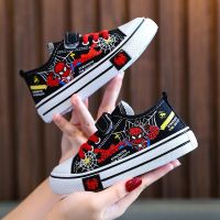 COD SDFERTGRTYTYUYU Kids Sneaker Spiderman Boy Girl Shoes Canvas Soft Anti-Slip Sole Newborn Infant First Walkers Toddler Casual Canvas Crib Shoes