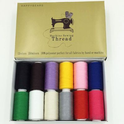 【CW】 40s/2 polyester Sewing Threads 350 meters embroidery thread 12pcs/box Yarn