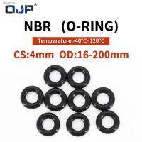 ❃✣▲ NBR O Ring Seal Gasket Thickness CS4mm OD12-200mm Wear Resistant Automobile Petrol Nitrile Rubber O-Ring Waterproof Black