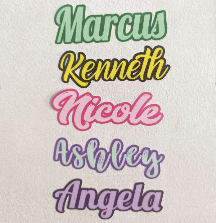 Personalized Laminated Sticker Names Lazada PH