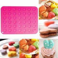 1Pcs Cake Making Tools Silicone Macaron Baking Mold Heart Cookie Mold Shape Oven Baking Sheet Macaroon DIY Mat Mat Kitche