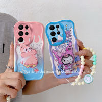 ใหม่ เคส Phone Case Samsung Galaxy S23 S22 S21+ Ultra FE Plus 5G เคส ลายการ์ตูนน่ารักน่ารักน่ารักน่ารักสุดฮอตเคสมีที่ยึดโทรศัพท์กันกระแทกและสร้อยข้อมือแฟชั่น2023