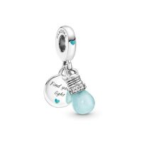 [พร้อมส่ง สินค้าแท้ ?] Pandora Glow-in-the-dark Lightbulb Double Dangle Charm