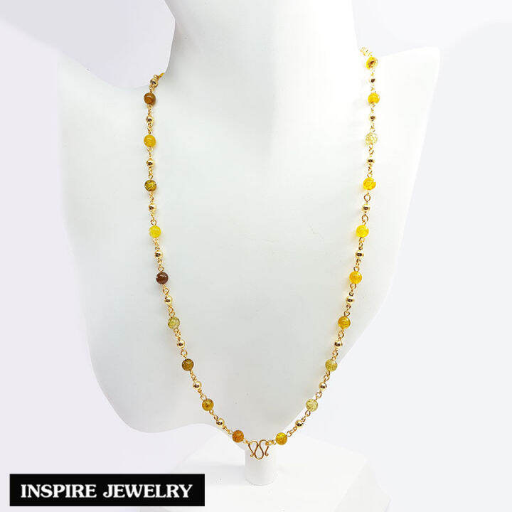 inspire-jewelry-สร้อยคอหินเกร็ดมังกร-ตัวสร้อย-หุ้มทองแท้-24k-ขนาด-24-นิ้ว-thai-quality-เป็นหินที่ช่วยเสริมสร้างความสงบสุข-ความร่ำรวย-เงินทอง