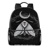 Gothic Moth Occult School Bag Casual Travel Backpack For Hiking Camping