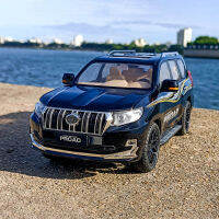 รถออฟโรด1:18 TOYOTA L Cruiser Prado รถ Mainan Pull Back หุ่นอัลลอยรถพร้อมเสียงยานพาหนะไฟของขวัญสำหรับเด็ก