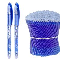 100 Rods 2 Erasable Pens Set Retro Style 0.5mm Washable Handle Magic Gel Rods School Office Writing Stationery