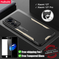 NUBULA สำหรับ Xiaomi 12T Pro | Mi 12T (6.67 ") นิ้วปลอกโลหะอลูมิเนียมเคลือบกลับกรณีป้องกันรอยขีดข่วนเปลือกโทรศัพท์มือถือ Xiaomi 12ครั้ง Pro ปกผู้ถือแหวนฟรีกระจกนิรภัยป้องกันหน้าจอสำหรับ Xiaomi 12ครั้ง Pro 12ครั้ง