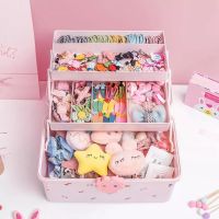 Childrens Hair Accessories Storage Box Baby Rope Hairpin Rubber Band Jewelry Dressing Cute Girl Jewelry Box Large Cap