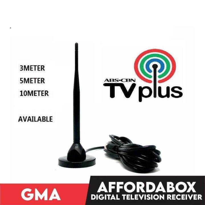 [COD] qlwmay PinSan Antenna for ABSCBN TV Plus/GMA Affordabox TV Black