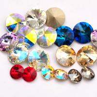 【CW】 CTPA3bI Rivoli Stones Round Glass Pointed Rhinestones Loose Beads Garment Applique Jewelry Decoration