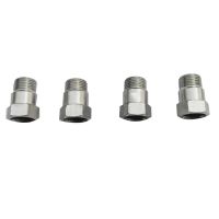 4Pc Oxygen Sensor Silver Oxygen Sensor Metal Oxygen Sensor Extension Connector M18 X 1.5 Fault Prompt to Eliminate the Adapter 32Mm Extension Connector