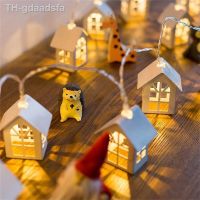 ✧ 10 Wood String Garland Wedding Decoration Navidad Kerst Noel New Year 2024 Lamps