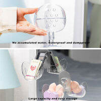 Ins Transparent Beauty Egg Storage Rack Bathroom Wall Soap Box Puff Perforation-Free Drying