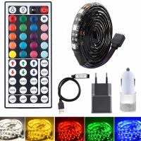 DC 5V USB LED Light Stripe RGB 5050 TV Backlight Waterproof 1M-5M RGB LED Tape 5V Strip Lights 44key Remote Control