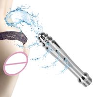 Metal 7 Holes Side Opening Anal Sprinkler Enema Cleaning Shower Colonic Douche Nozzle Vaginal Wash Unisex Sex Tool for Couples