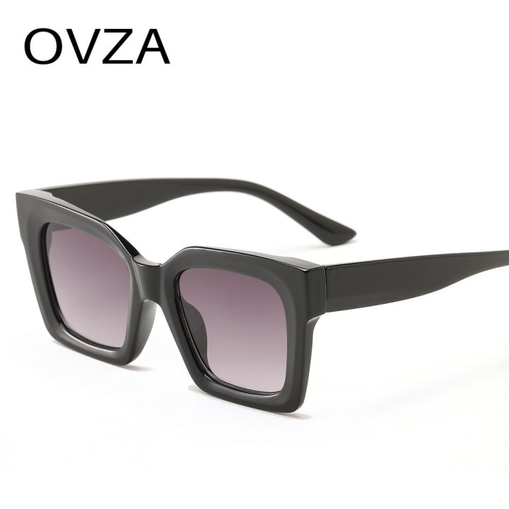 ovza-แฟชั่นสแควร์แว่นกันแดดผู้หญิงไล่โทนสีแว่นกันแดดบุรุษ-s6017